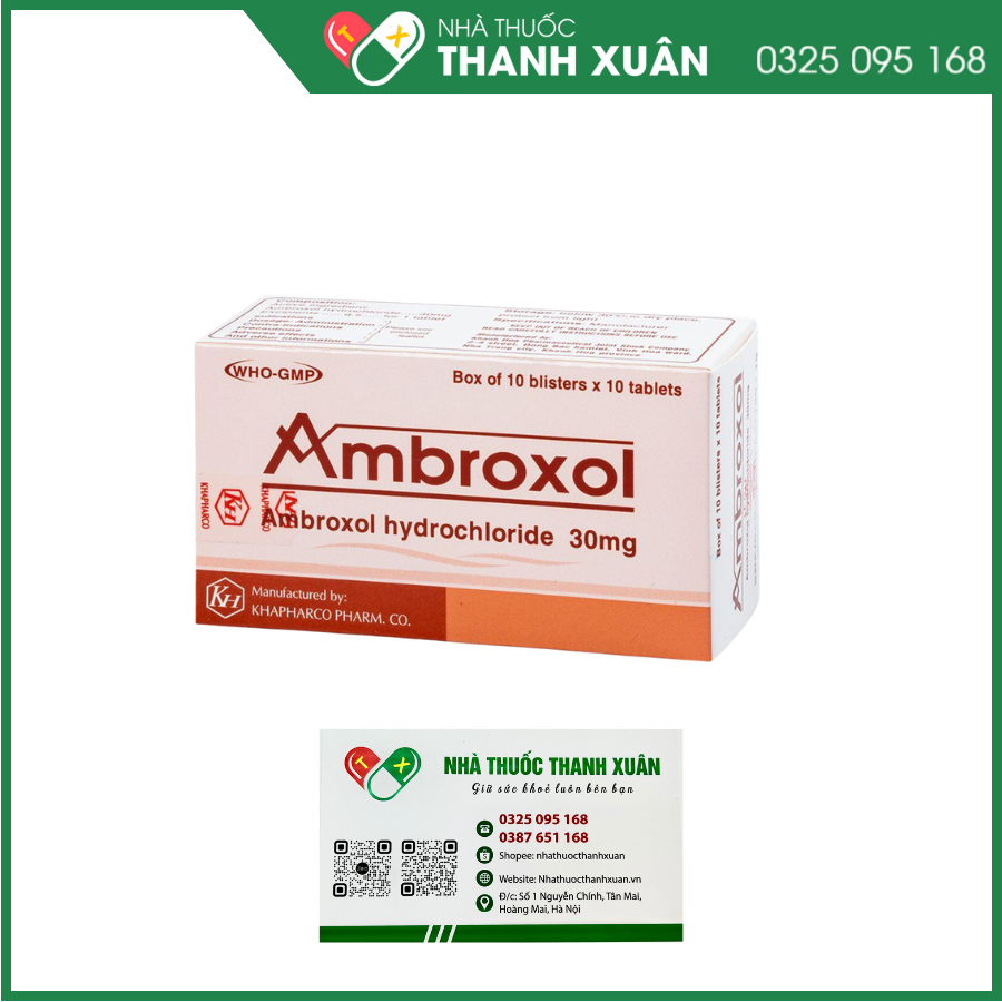 Thuốc Ambroxol 30mg Khapharco giúp tiêu chất nhầy đường hô hấp